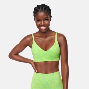 Outdoor Voices free form bralette lime green